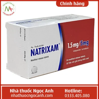 Hộp thuốc Natrixam 1.5mg/5mg