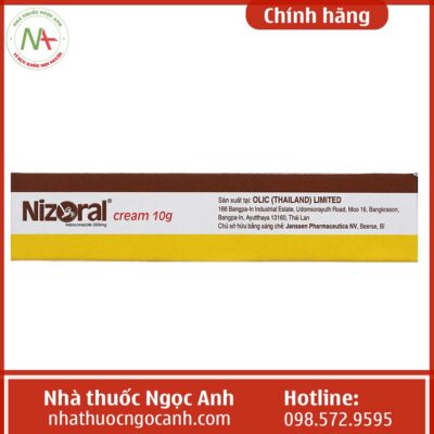 Hộp thuốc Nizoral Cream 10g