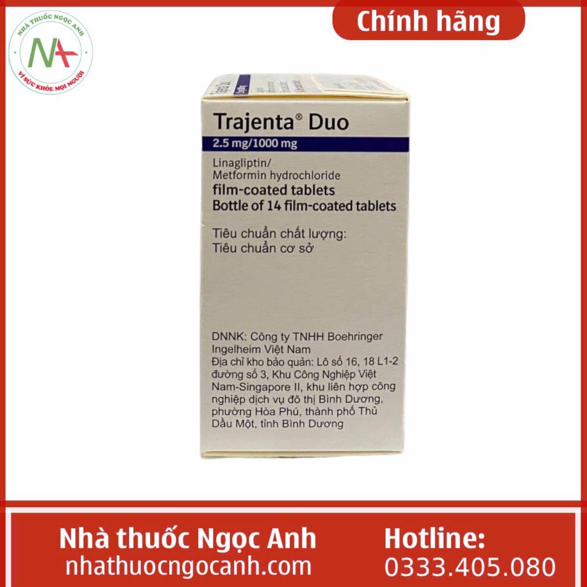 Thuốc Trajenta Duo 2.5mg/1000mg