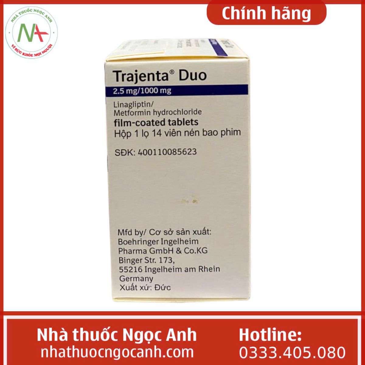 Thuốc Trajenta Duo 2.5mg/1000mg