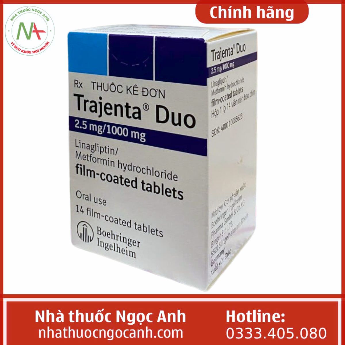 Thuốc Trajenta Duo 2.5mg/1000mg