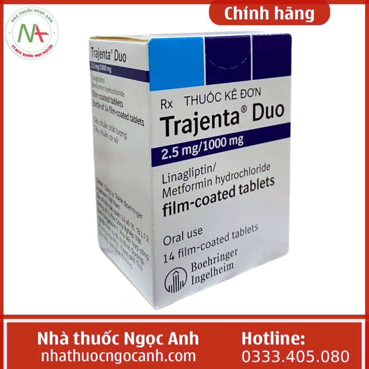 Thuốc Trajenta Duo 2.5mg/1000mg