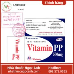 Nhãn thuốc Vitamin PP 500mg Mekophar