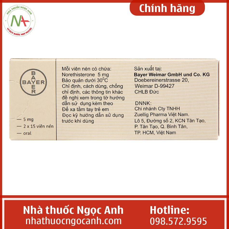 Hình ảnh thuốc Primolut N 5mg