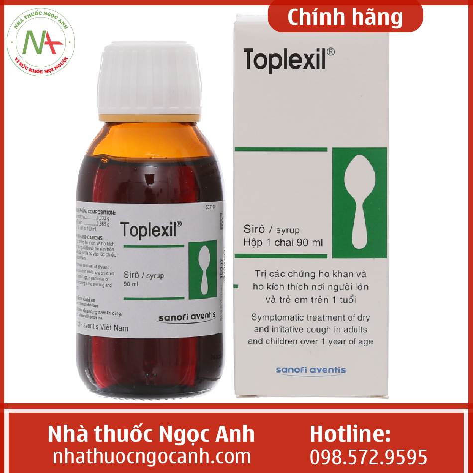 Công dụng thuốc Toplexil Sanofi siro