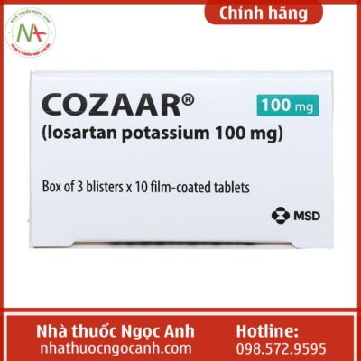 Thuốc Cozaar 100mg trị tăng huyết áp, suy tim