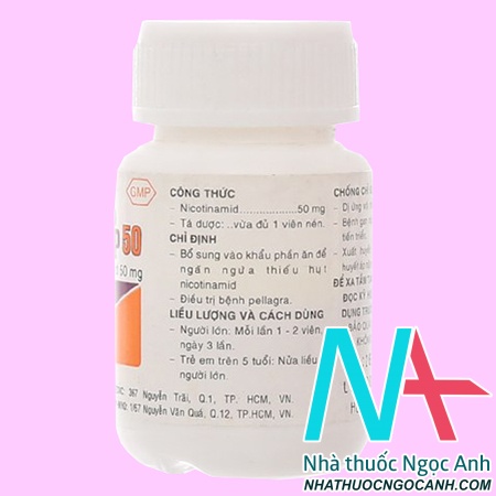 thuốc Nicotinamide Vitamin PP 50mg