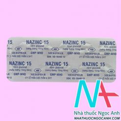 Thuốc Nazinc 15 có tác dụng gì