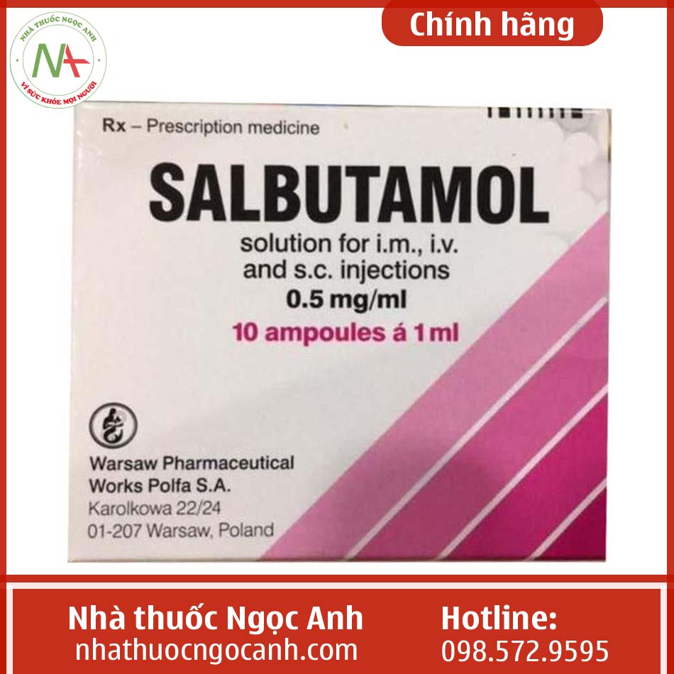 Hộp thuốc Salbutamol 0.5mg/ml Warsaw