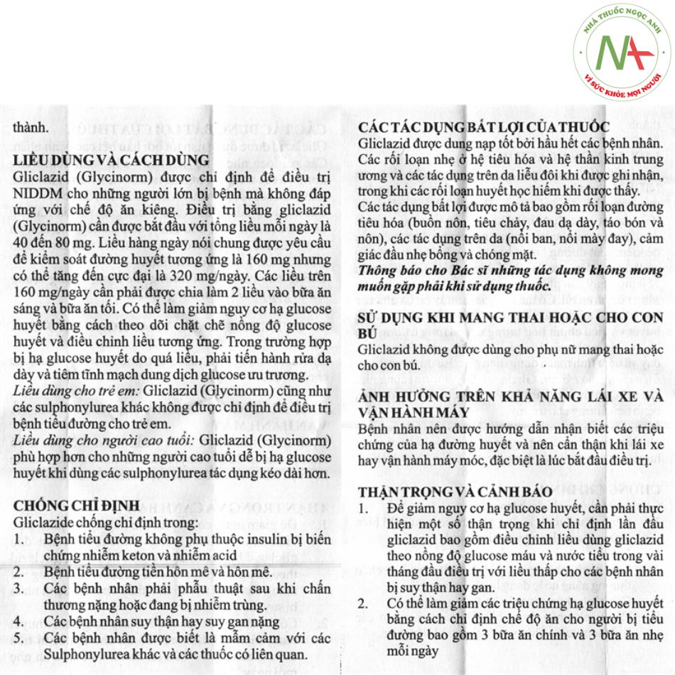Hướng dẫn sử dụng Glycinorm-80 trang 2