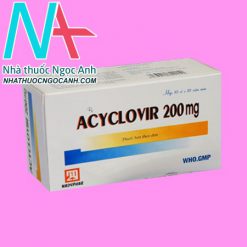 Hộp thuốc Acyclovir 200mg Nadyphar
