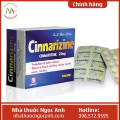 Hộp thuốc Cinnarizine 25mg Nadyphar