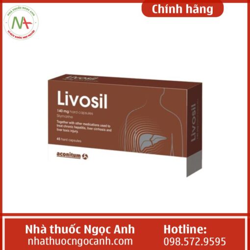 Thuốc Livosil 140mg hộp màu nâu