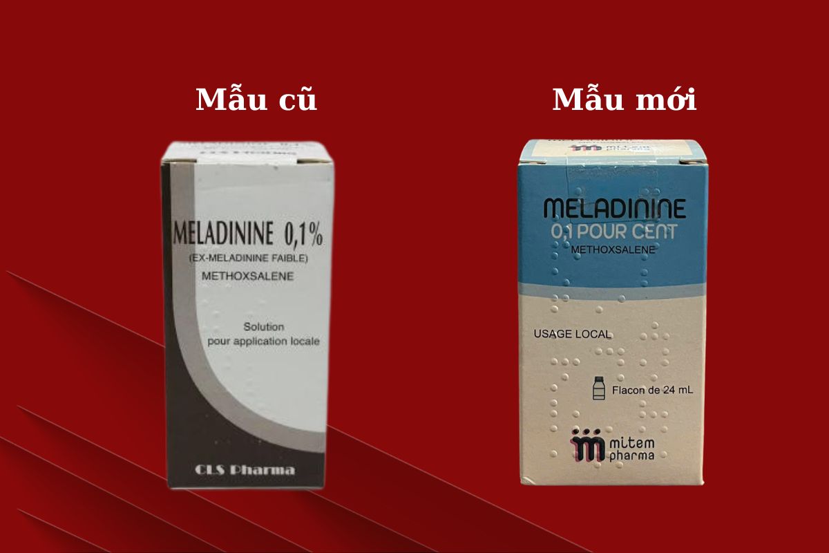 Meladinine 0,1% cũ và mới
