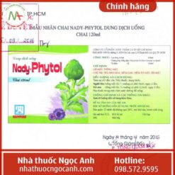 Nhãn thuốc Nady-Phytol