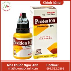Hộp thuốc Povidon Iod 20ml Nadyphar