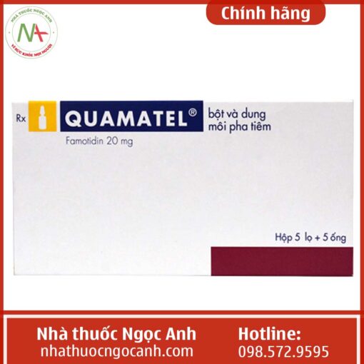 Hộp thuốc Quamatel 20mg (dạng tiêm)