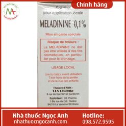 Tác dụng của thuốc Meladinine 0,1%