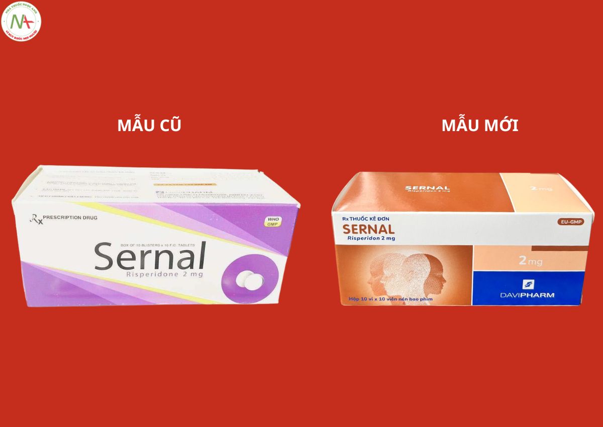 Sernal 2mg 3 Sernal 2mg cũ và mới