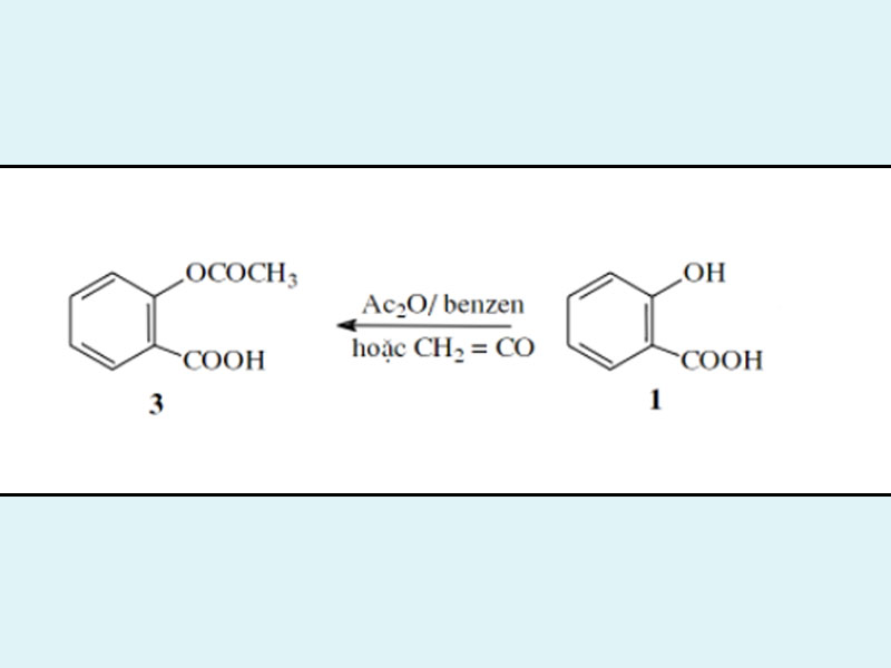Con đường tổng hợp hóa học aspirin là acyl hóa acid salicylic.