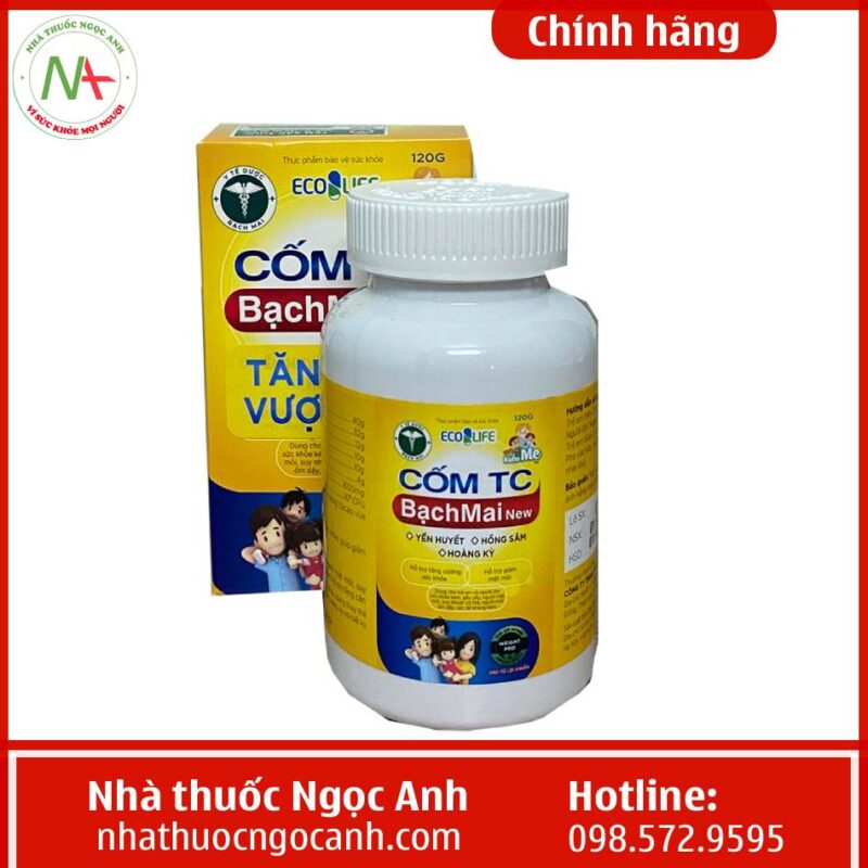 Cốm tăng cân TC Bạch Mai New có tốt không, giá bao nhiêu, mua ở đâu
