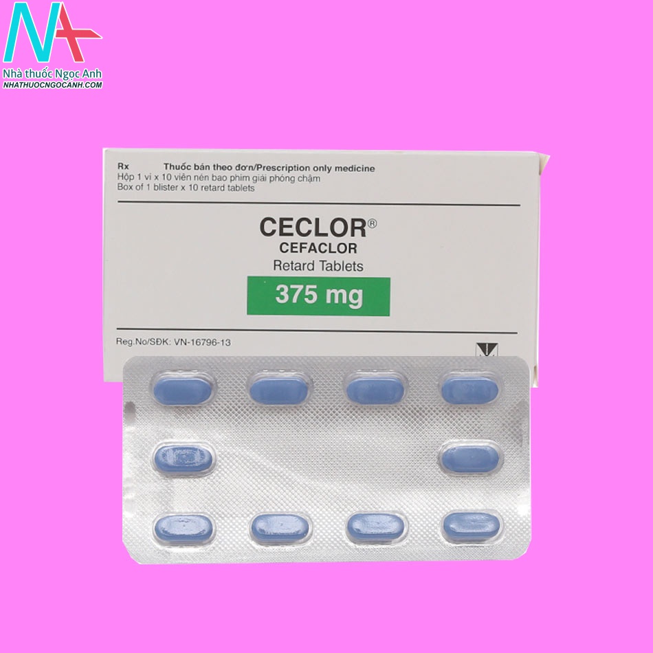 Hình ảnh thuốc Ceclor 350mg dạng viên nén