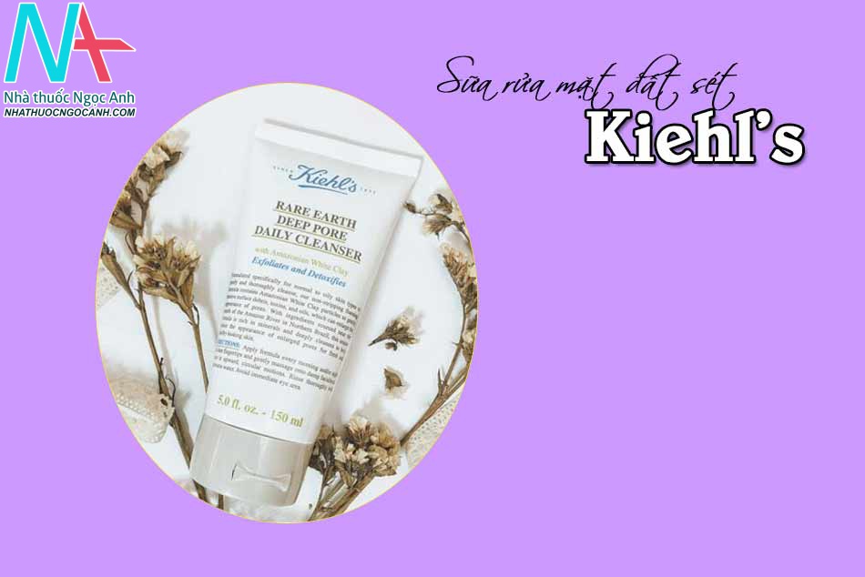 Sữa rửa mặt Kiehl’s Rare Earth Deep Pore Daily Cleanser giúp loại sạch mụn cám