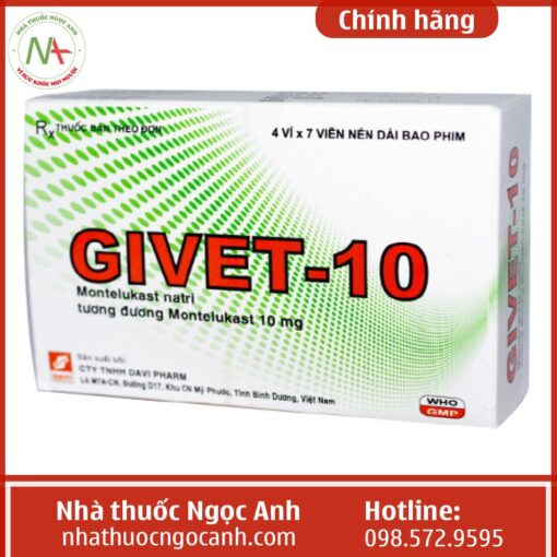 Thuốc Givet-10 Davipharm