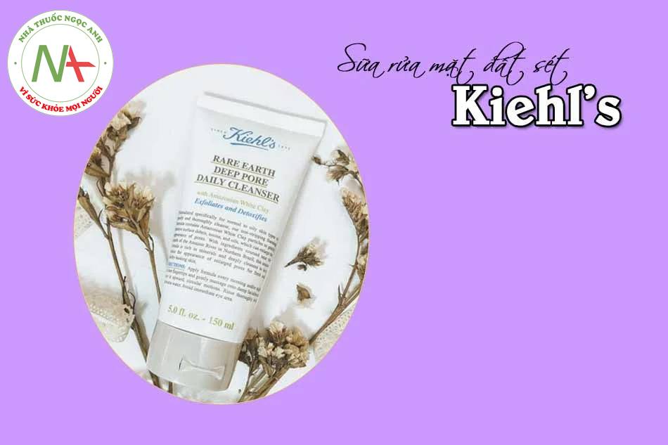 Sữa rửa mặt Kiehl’s Rare Earth Deep Pore Daily Cleanser giúp loại sạch mụn cám