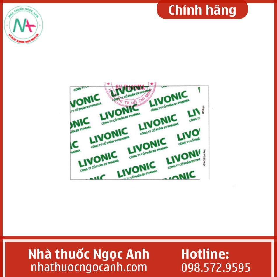 Hình ảnh mặt sau vỉ thuốc Livonic