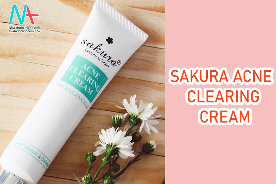 Kem trị mụn trứng cá cho nam Sakura Acne Clearing Cream