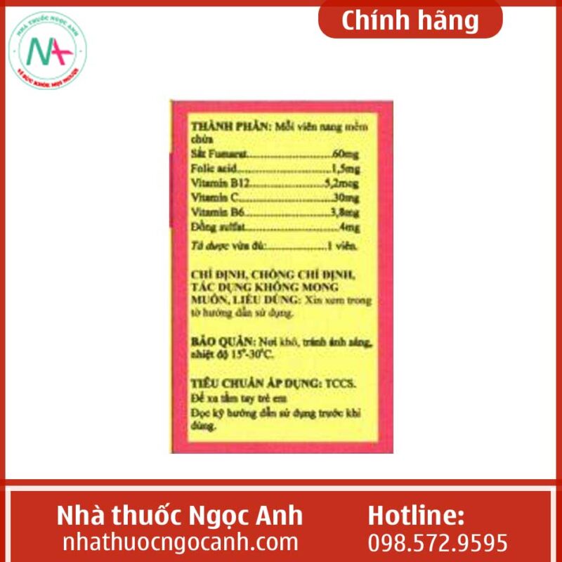 Thuốc Fericap là thuốc gì, có tác dụng gì, giá bao nhiêu, mua ở đâu