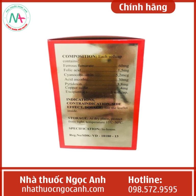 Thuốc Fericap là thuốc gì, có tác dụng gì, giá bao nhiêu, mua ở đâu