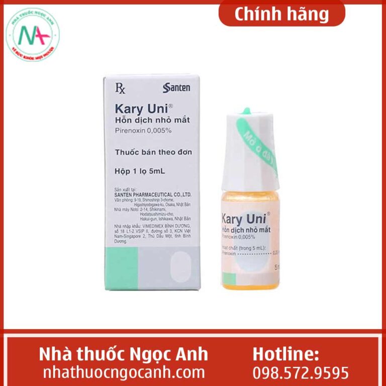 Tác dụng phụ thuốc Kary Uni  0.005% 5ml