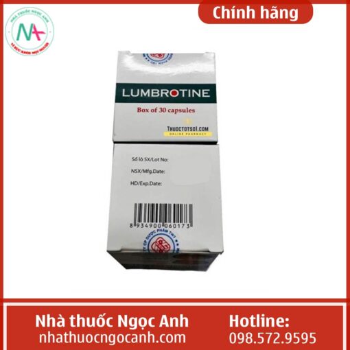 Hình ảnh hộp thuốc Lumbrotine