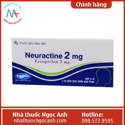 Hình ảnh thuốc Neuractine 2mg mặt trước