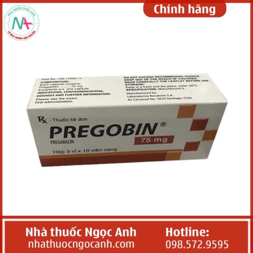 Hình ảnh đóng gói của thuốc Pregobin 75mg