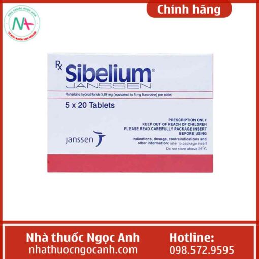 Hình ảnh hộp thuốc Sibelium 5mg