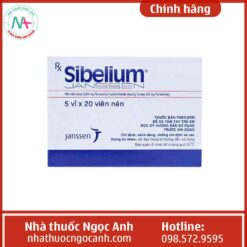 Hình ảnh mặt sau hộp thuốc Sibelium 5mg