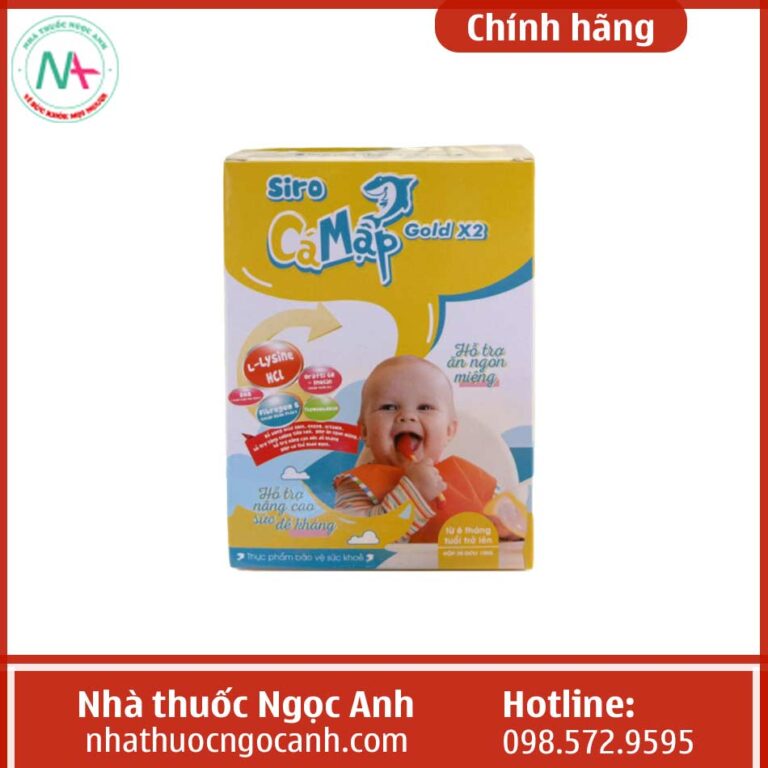 Hình ảnh mặt trước của Siro Cá Mập Gold X2