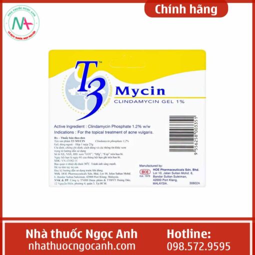 Hình ảnh hộp thuốc T3 Mycin