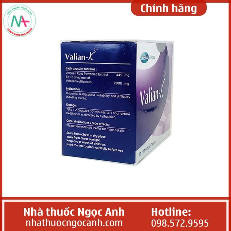 Thuốc Valian-X là thuốc gì, thành phần, giá bao nhiêu, mua ở đâu?