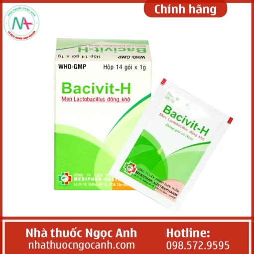 Hộp và gói thuốc Bacivit-h.