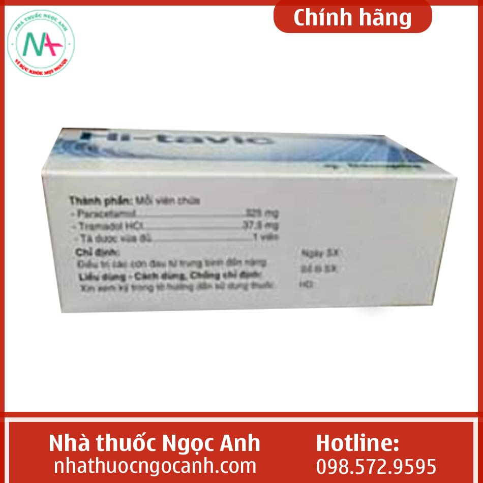 Hình ảnh mặt đáy của thuốc Hi - tavic