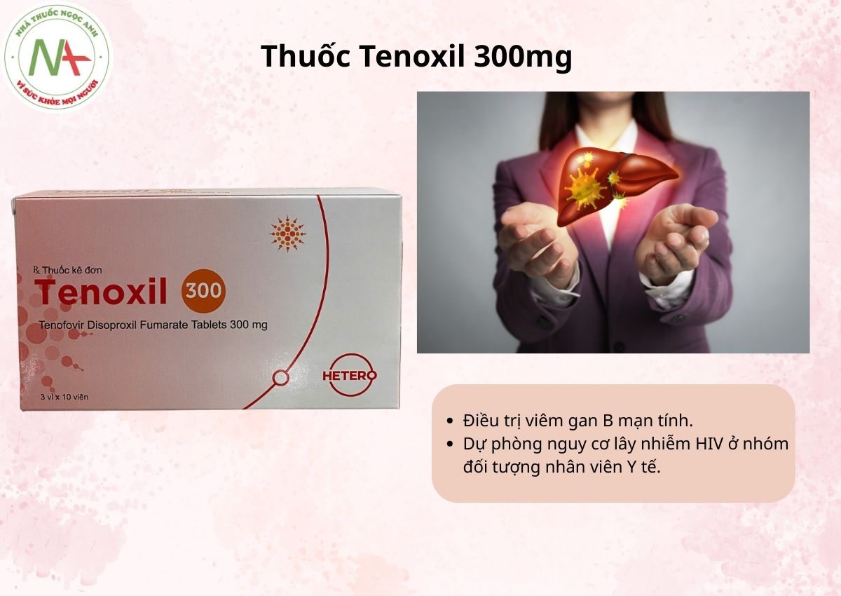 Tenoxil 300mg 5 Chỉ định của thuốc Tenoxil 300mg