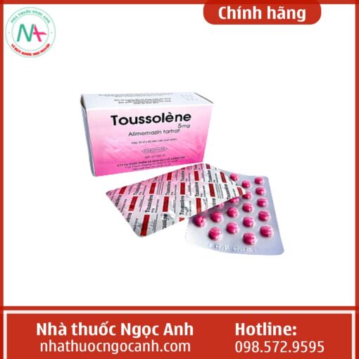 Hình ảnh thuốc Toussolene 5mg trên thị trường