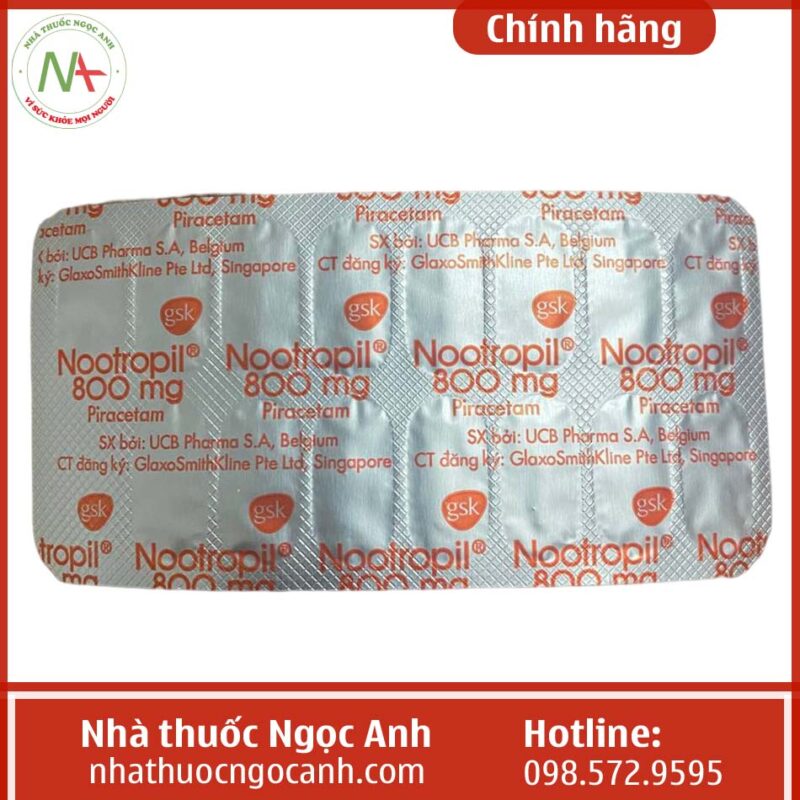 Thuốc Nootropil 800mg có tác dụng gì, giá bao nhiêu, mua ở đâu?