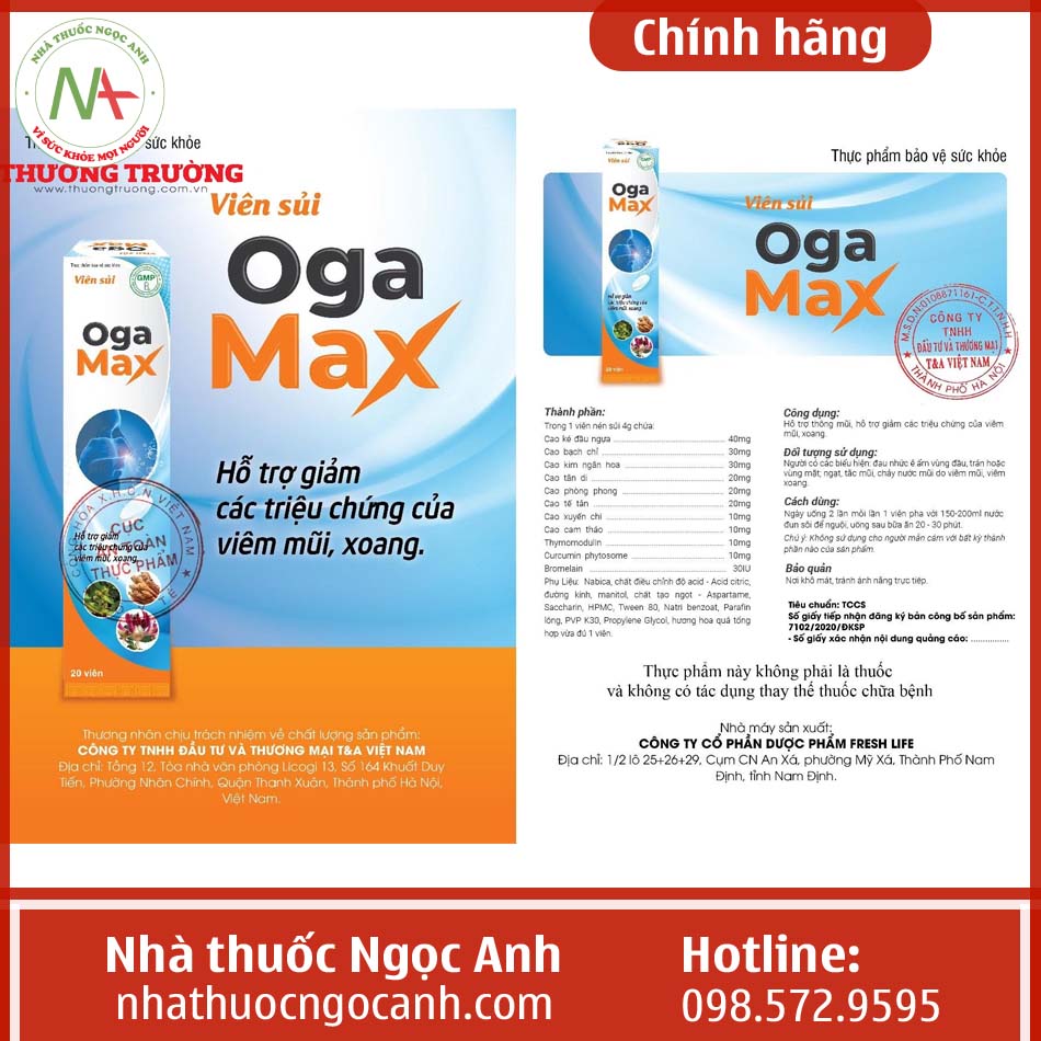 Tờ hướng dẫn Oga Max