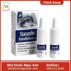 Starazolin chống viêm và dưỡng ẩm, đồng thời làm dịu cảm giác khô mắt, ngứa mắt.