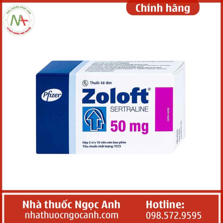 Hình ảnh mặt trước của hộp thuốc Zoloft 50mg